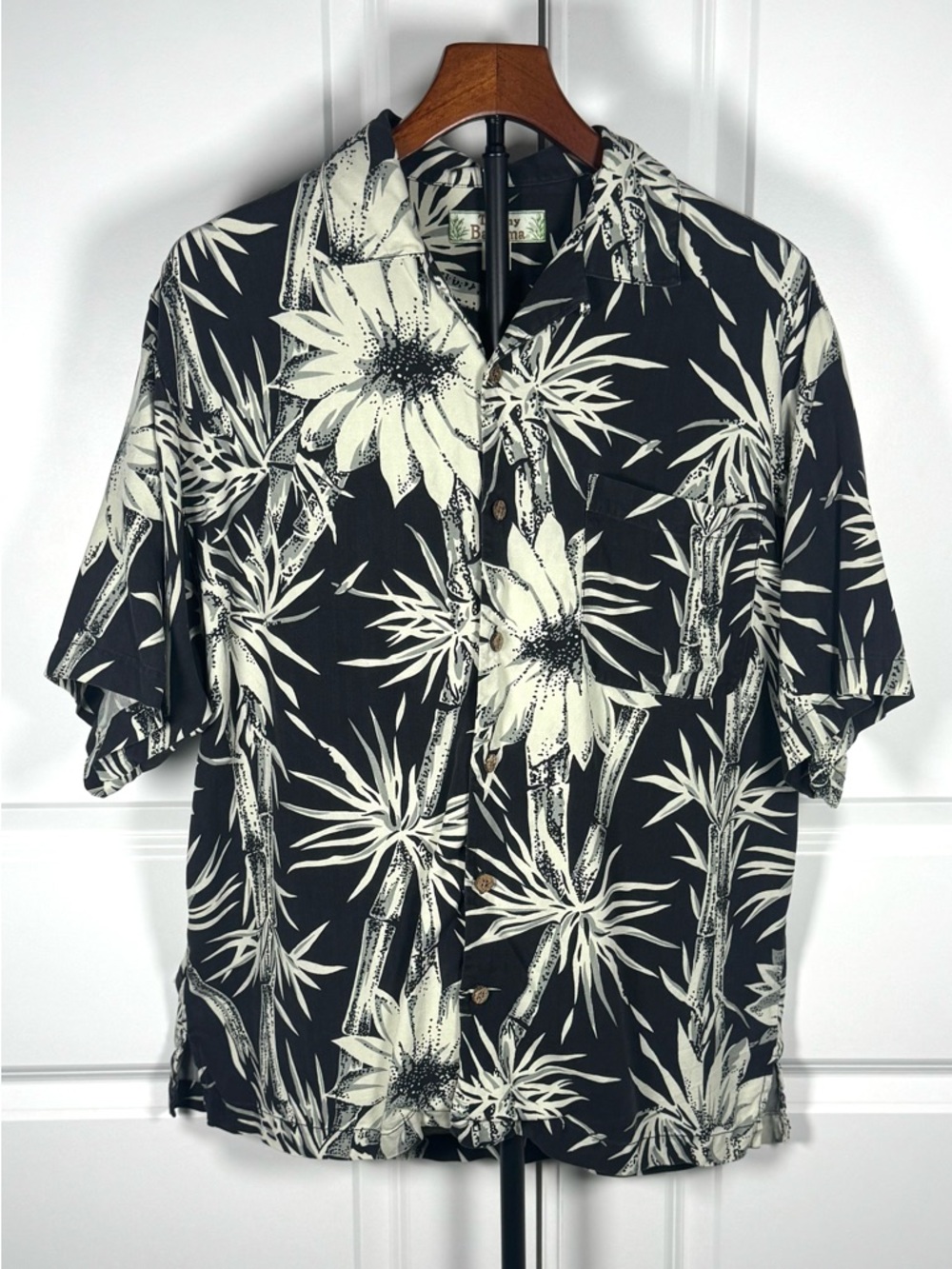 Tommy Bahama Silk Hawaiian Camp Shirt Tropical Resort Floral Bamboo Men’s Small